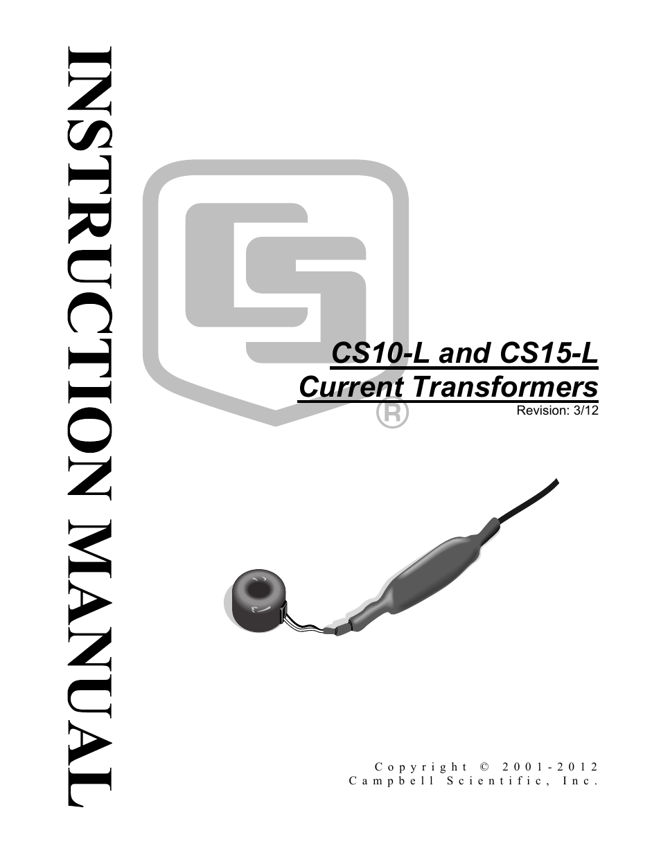 Campbell Scientific CS10-L and CS15-L Current Transformers User Manual | 30 pages