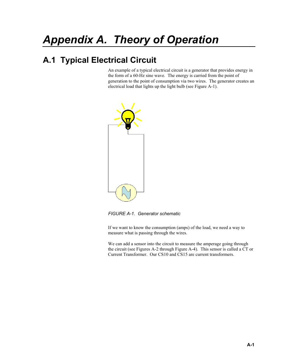 Appendix a. theory of operation, A.1 typical electrical circuit | Campbell Scientific CS10-L and CS15-L Current Transformers User Manual | Page 21 / 30