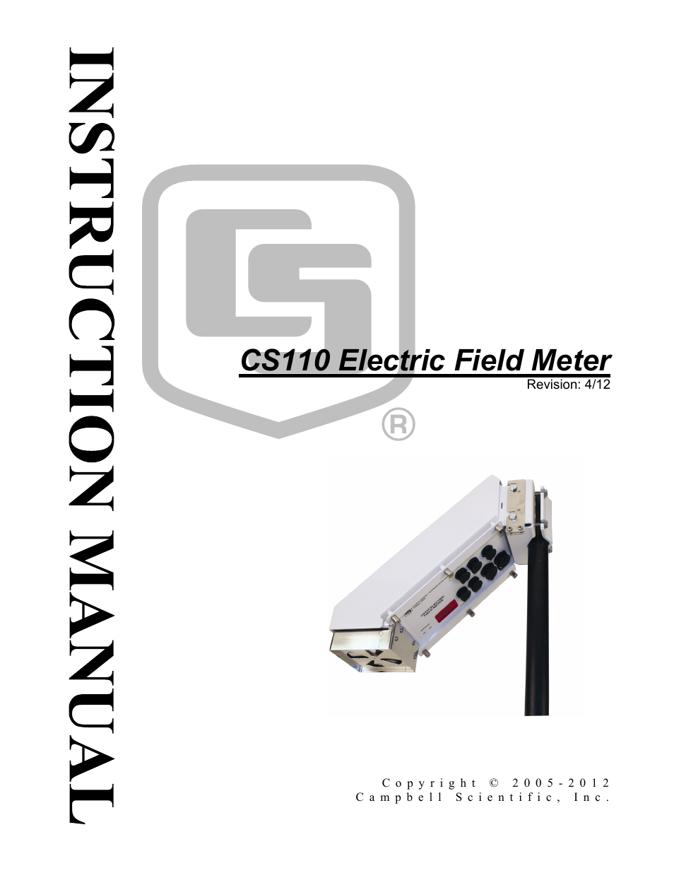 Campbell Scientific CS110 Electric Field Meter User Manual | 88 pages