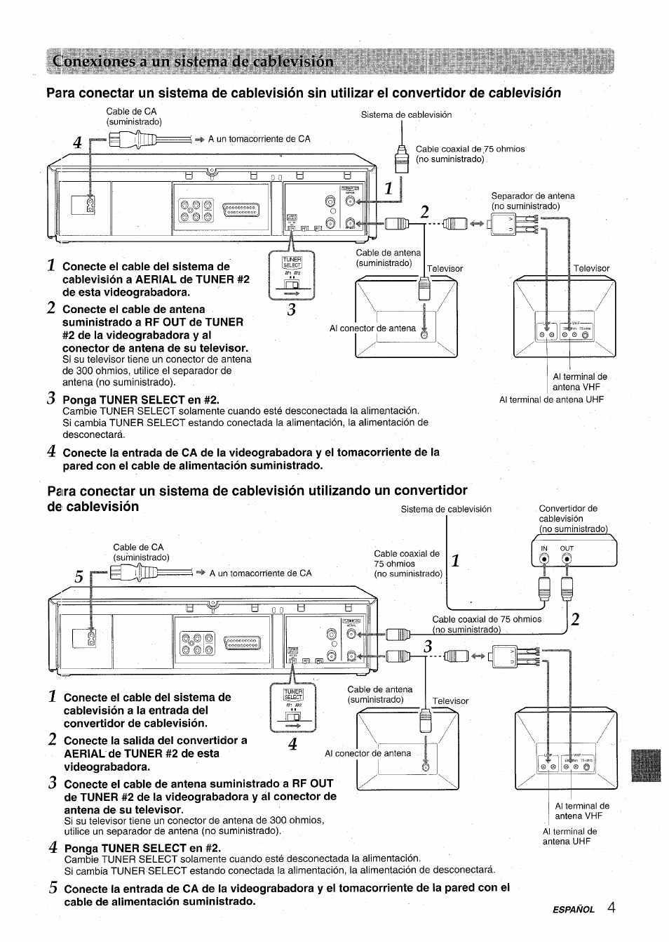 Onexioiics il un sislimiiti de c.iblovisión | Aiwa HV-MX100U User Manual | Page 37 / 132
