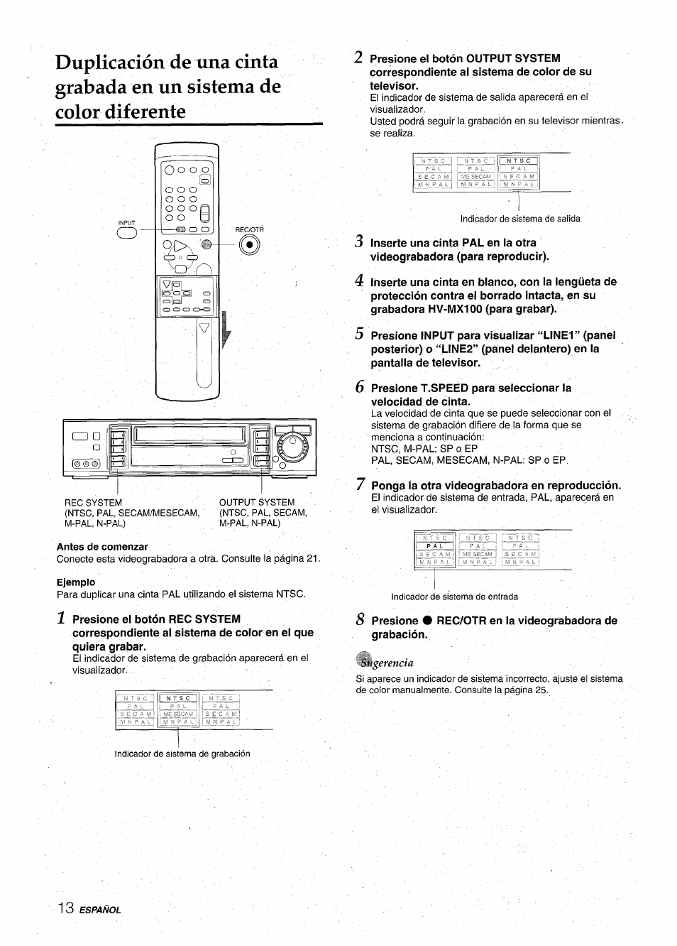 Antes de comenzar | Aiwa HV-MX100U User Manual | Page 46 / 132
