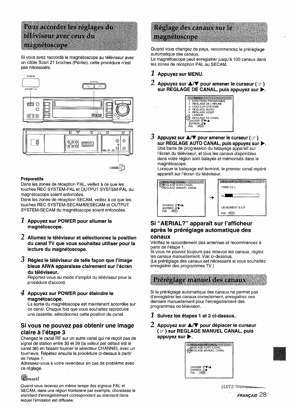 Préparatifs | Aiwa HV-MX100U User Manual | Page 93 / 132