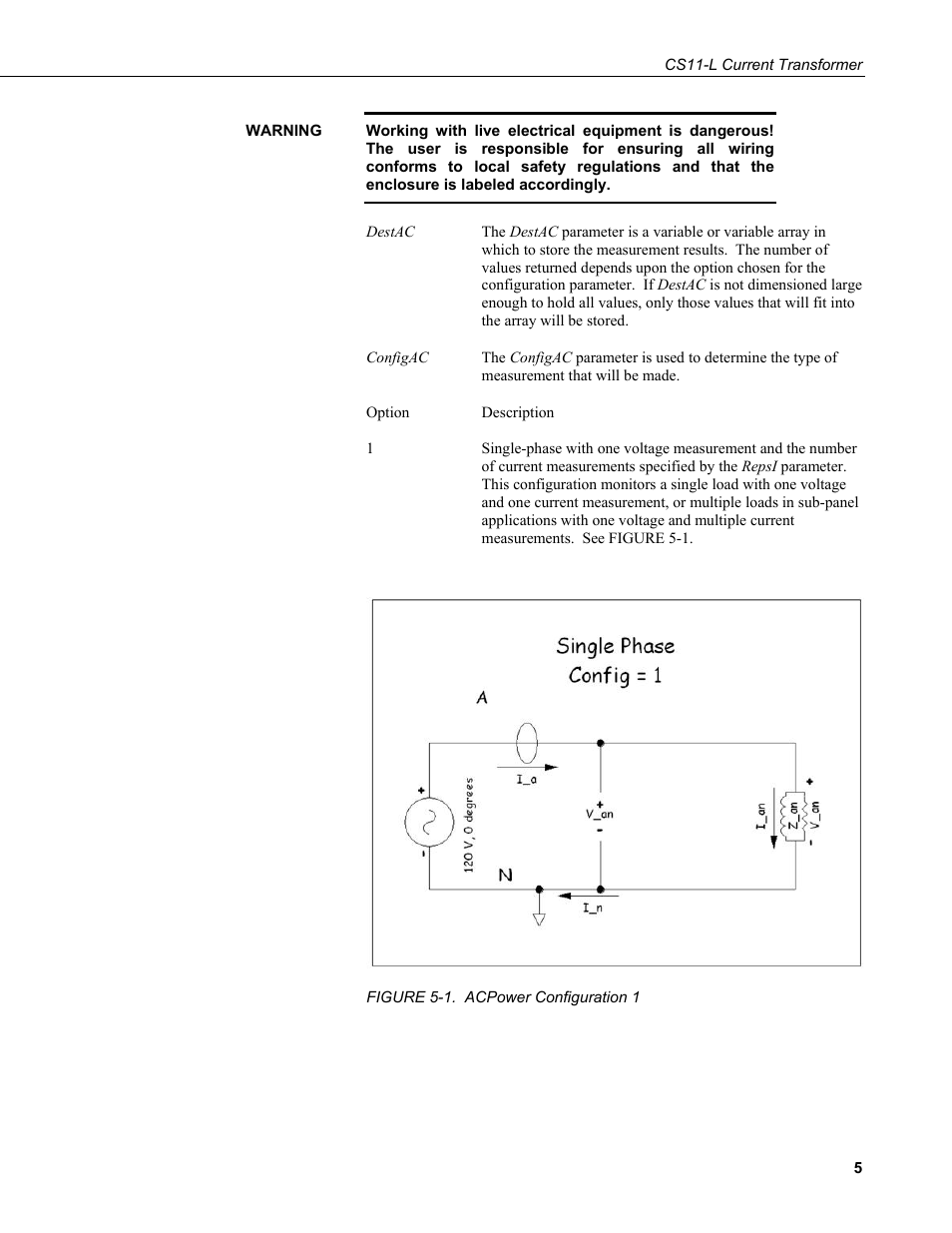 1. acpower, Configuration | Campbell Scientific CS11-L Current Transformer User Manual | Page 11 / 36