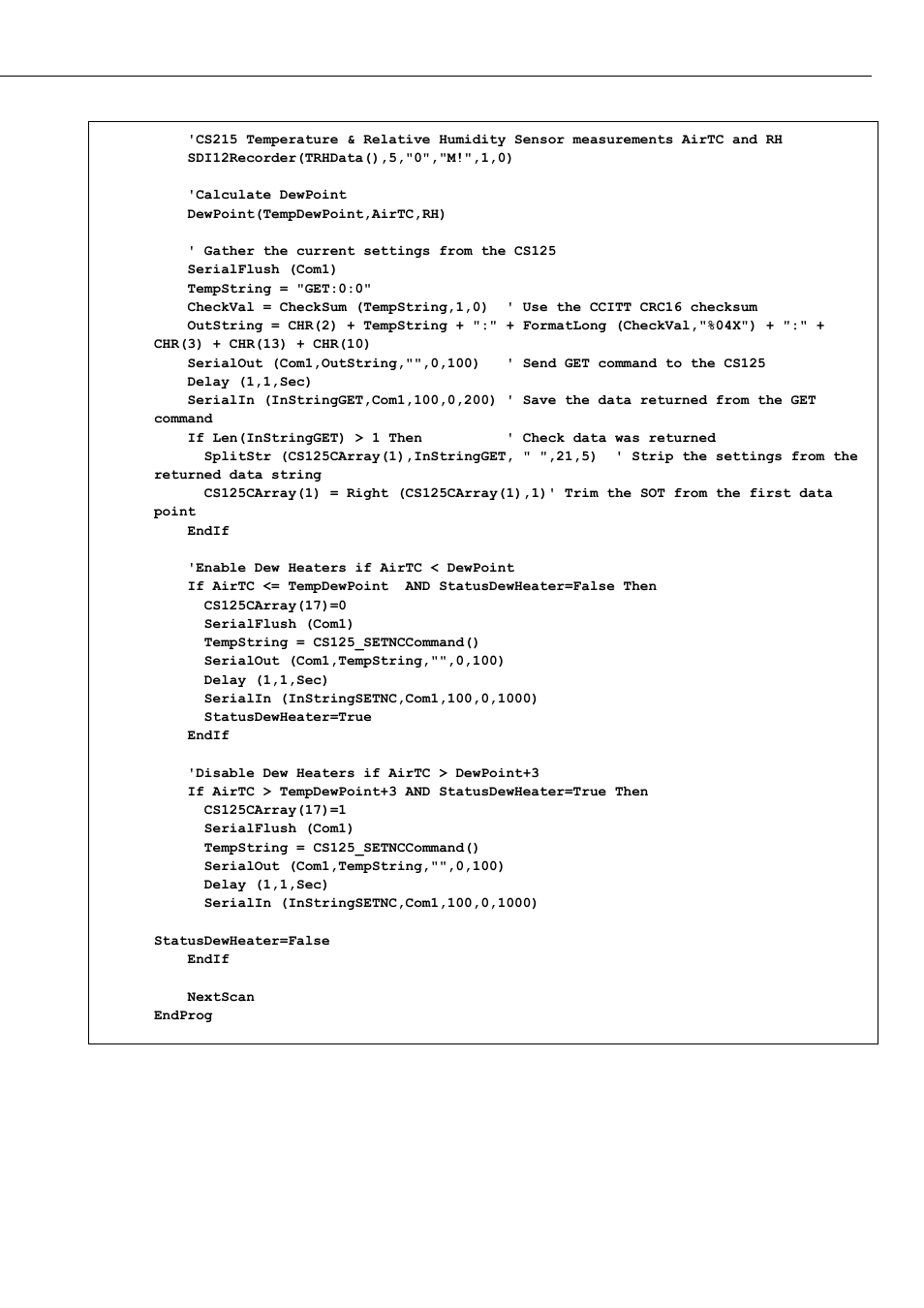 Campbell Scientific CS125 Present Weather Sensor User Manual | Page 63 / 66