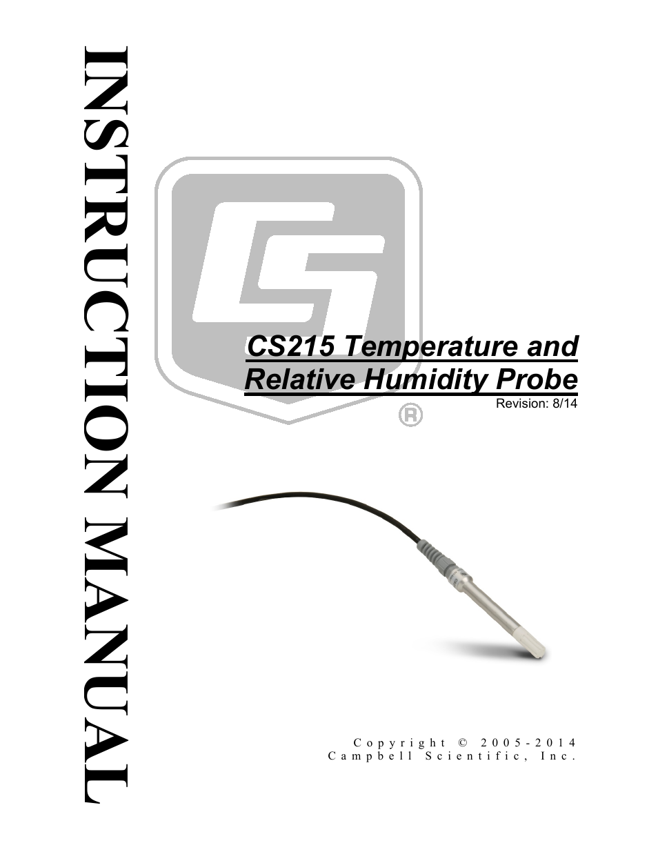 Campbell Scientific CS215 Temperature and Relative Humidity Probe User Manual | 44 pages