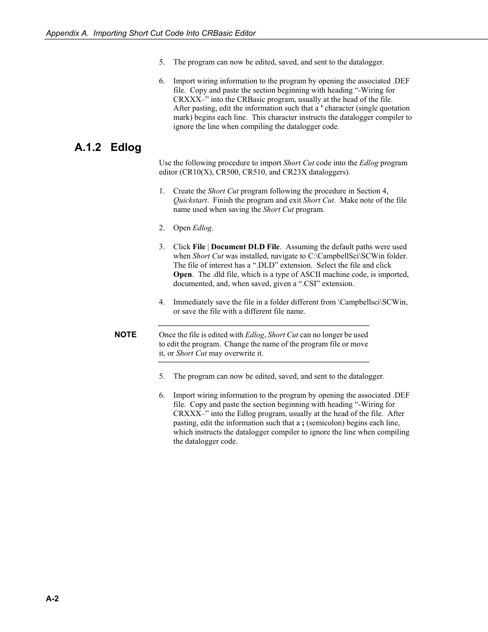 A.1.2 edlog, A.1.2 | Campbell Scientific CS215 Temperature and Relative Humidity Probe User Manual | Page 30 / 44