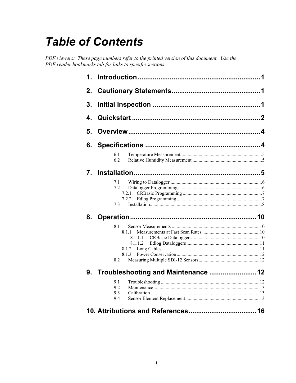 Campbell Scientific CS215 Temperature and Relative Humidity Probe User Manual | Page 7 / 44