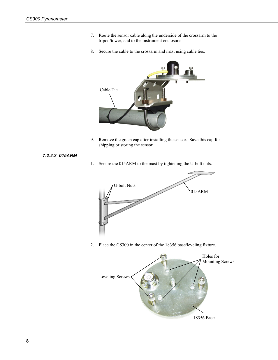 2 015arm, 015arm | Campbell Scientific CS300 Silicon Pyranometer User Manual | Page 16 / 28