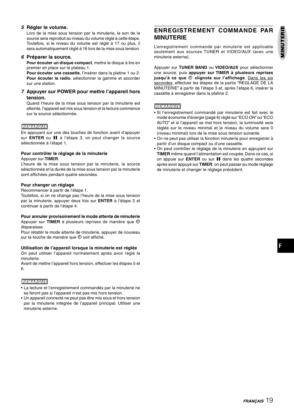 Enregistrement commande par minuterie | Aiwa CX-NAJ54 User Manual | Page 64 / 68