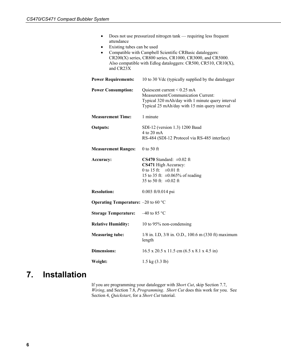 Installation | Campbell Scientific CS470/CS471 Compact Bubbler System User Manual | Page 16 / 46