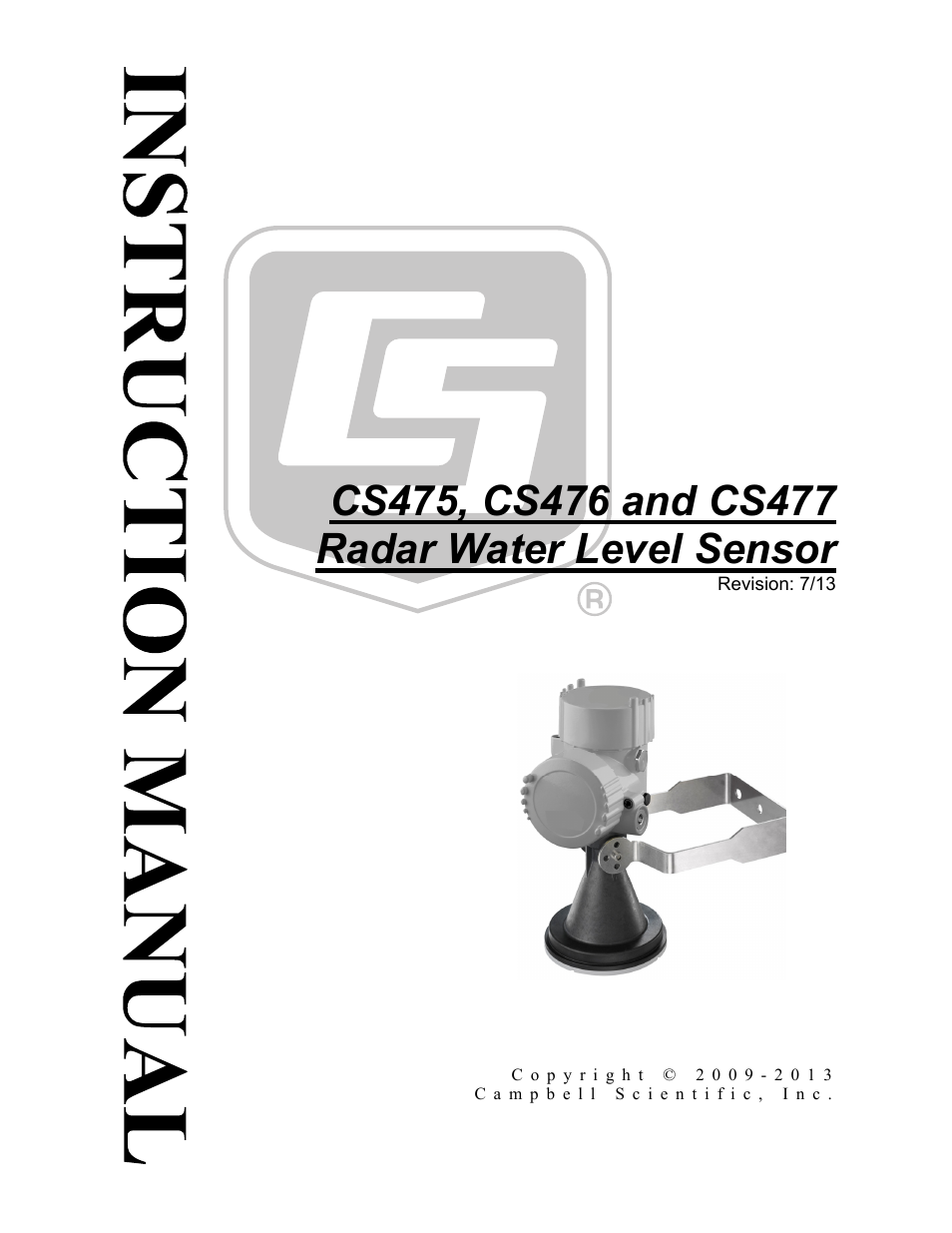 Campbell Scientific CS475, CS476, and CS477 Radar Water Level Sensor User Manual | 54 pages
