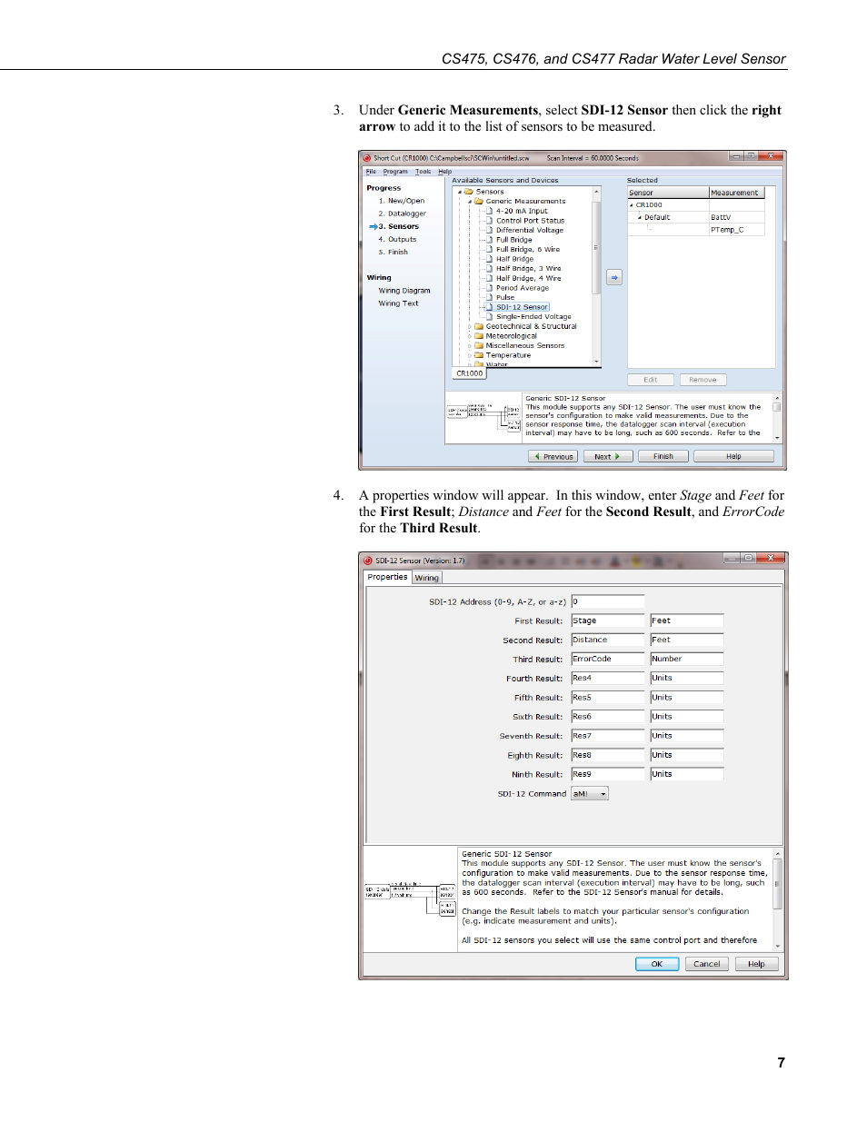 Campbell Scientific CS475, CS476, and CS477 Radar Water Level Sensor User Manual | Page 15 / 54