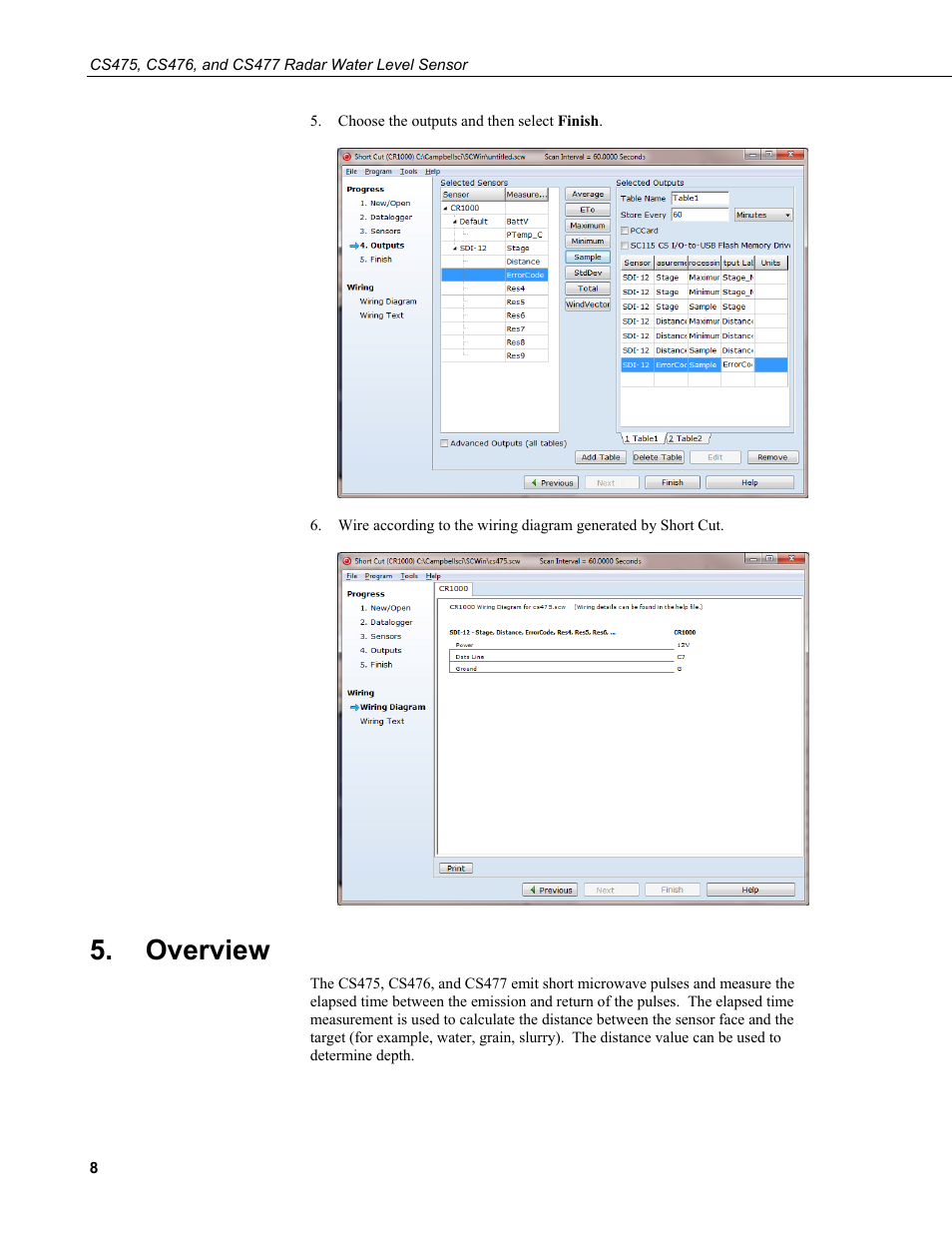 Overview | Campbell Scientific CS475, CS476, and CS477 Radar Water Level Sensor User Manual | Page 16 / 54