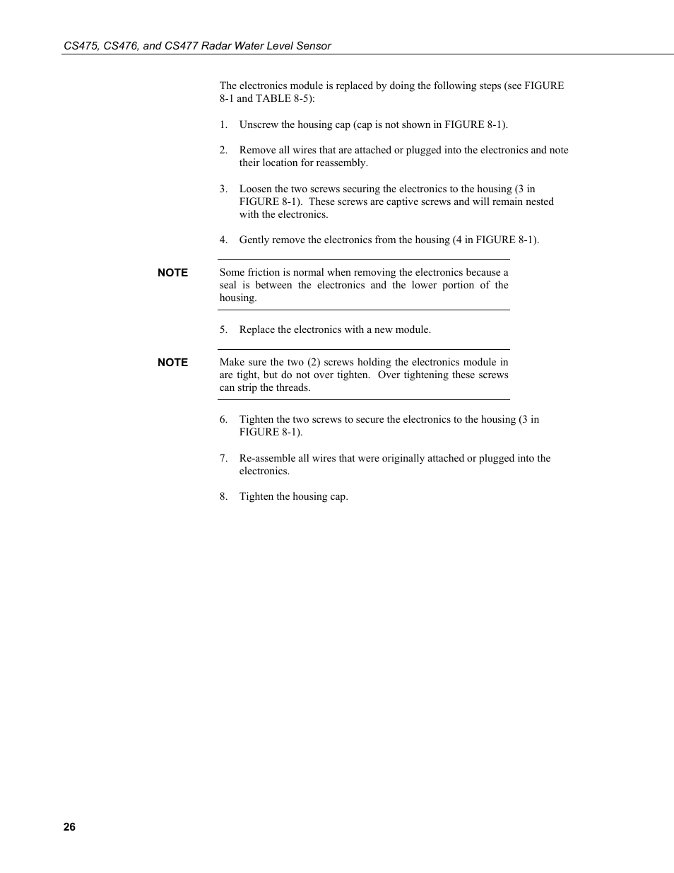 Campbell Scientific CS475, CS476, and CS477 Radar Water Level Sensor User Manual | Page 34 / 54