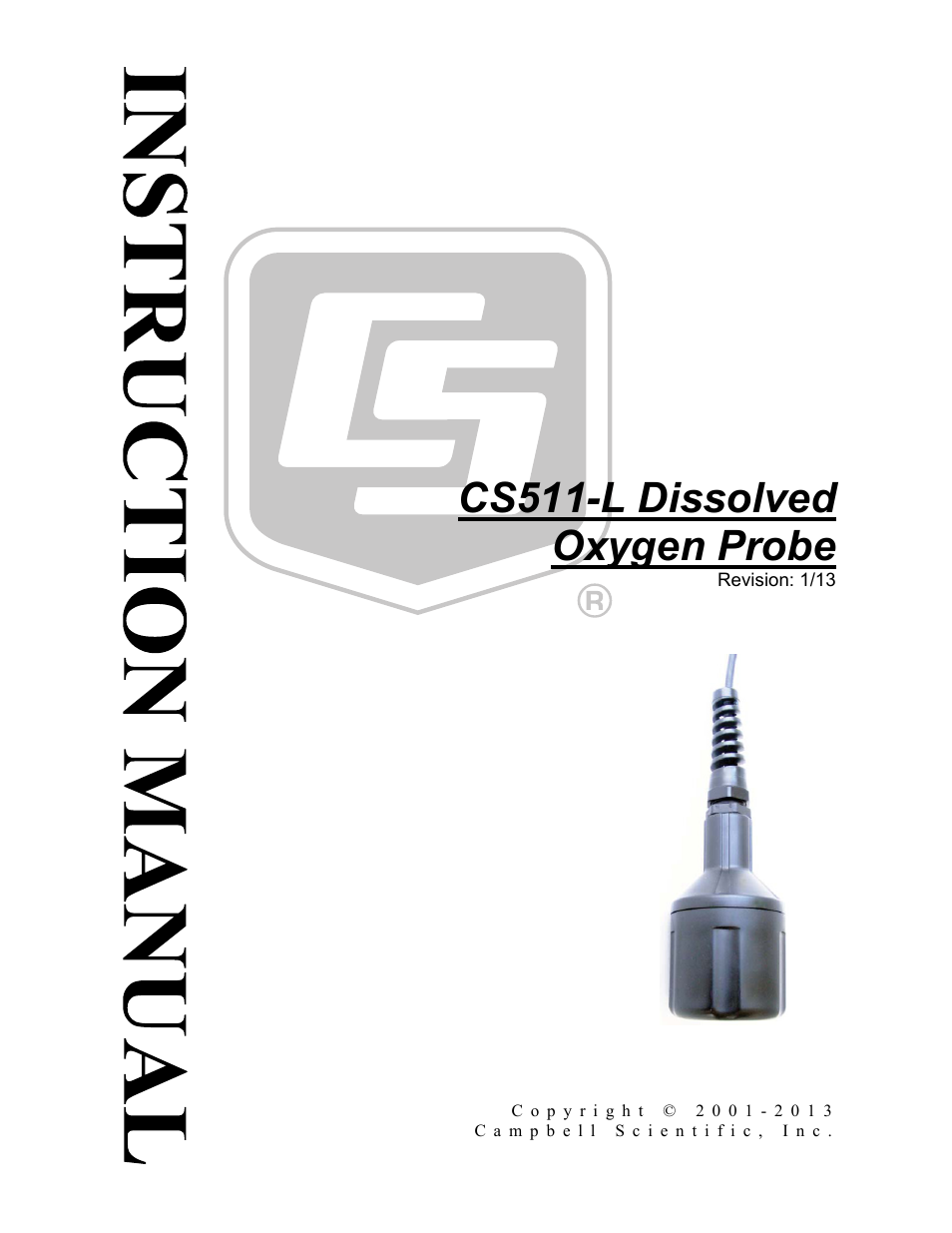 Campbell Scientific CS511 Dissolved Oxygen Probe User Manual | 38 pages