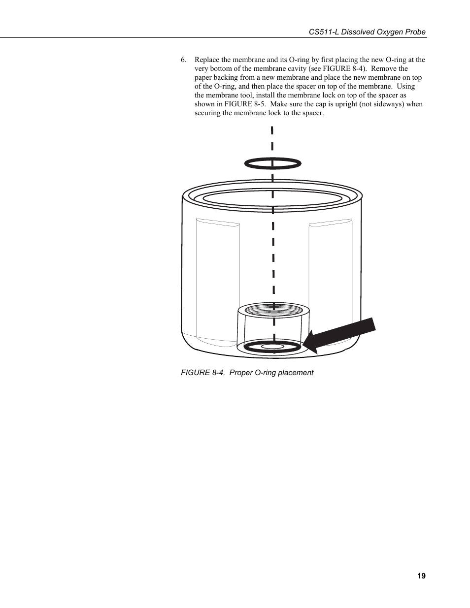 4. proper, O-ring placement | Campbell Scientific CS511 Dissolved Oxygen Probe User Manual | Page 25 / 38