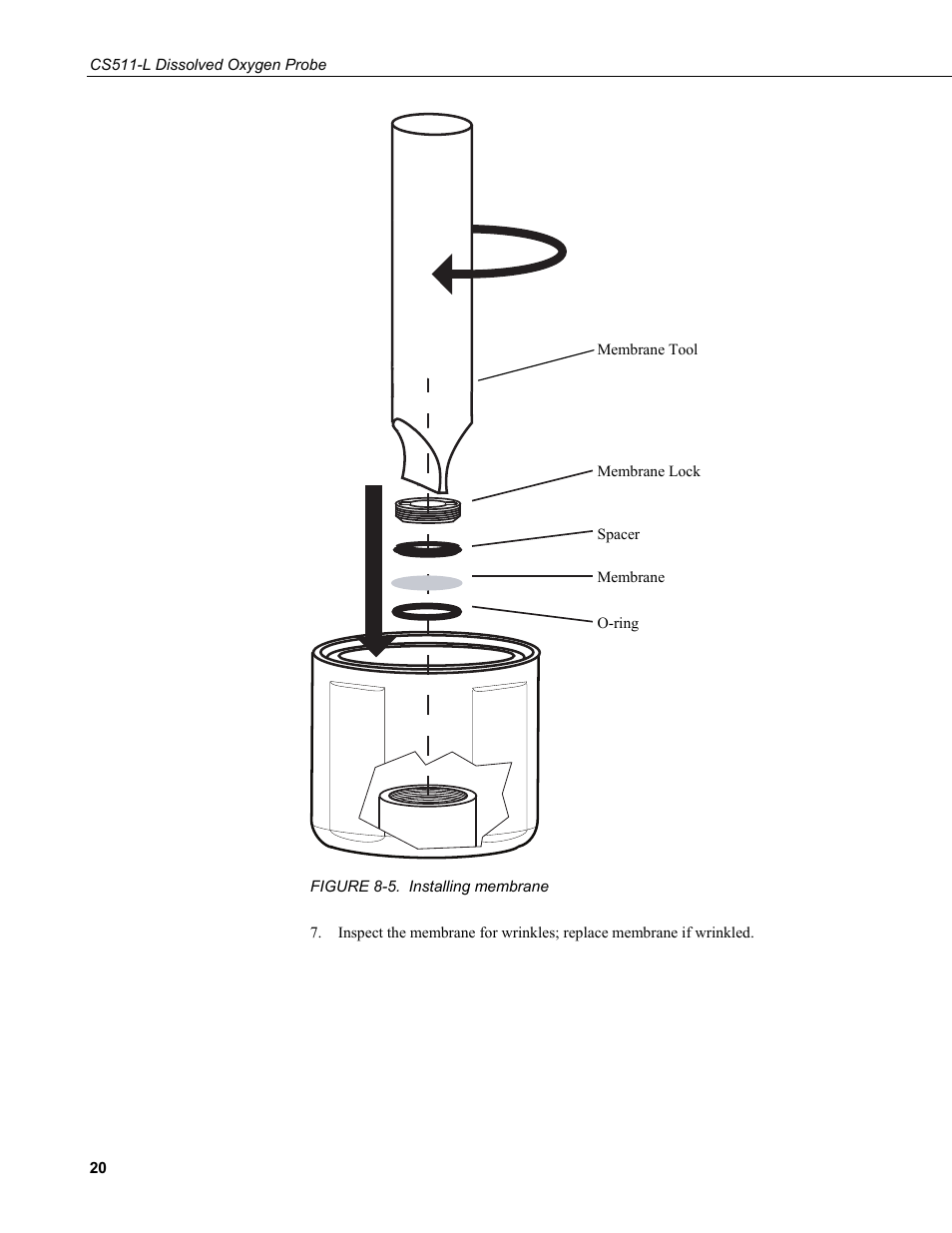 5. installing membrane | Campbell Scientific CS511 Dissolved Oxygen Probe User Manual | Page 26 / 38