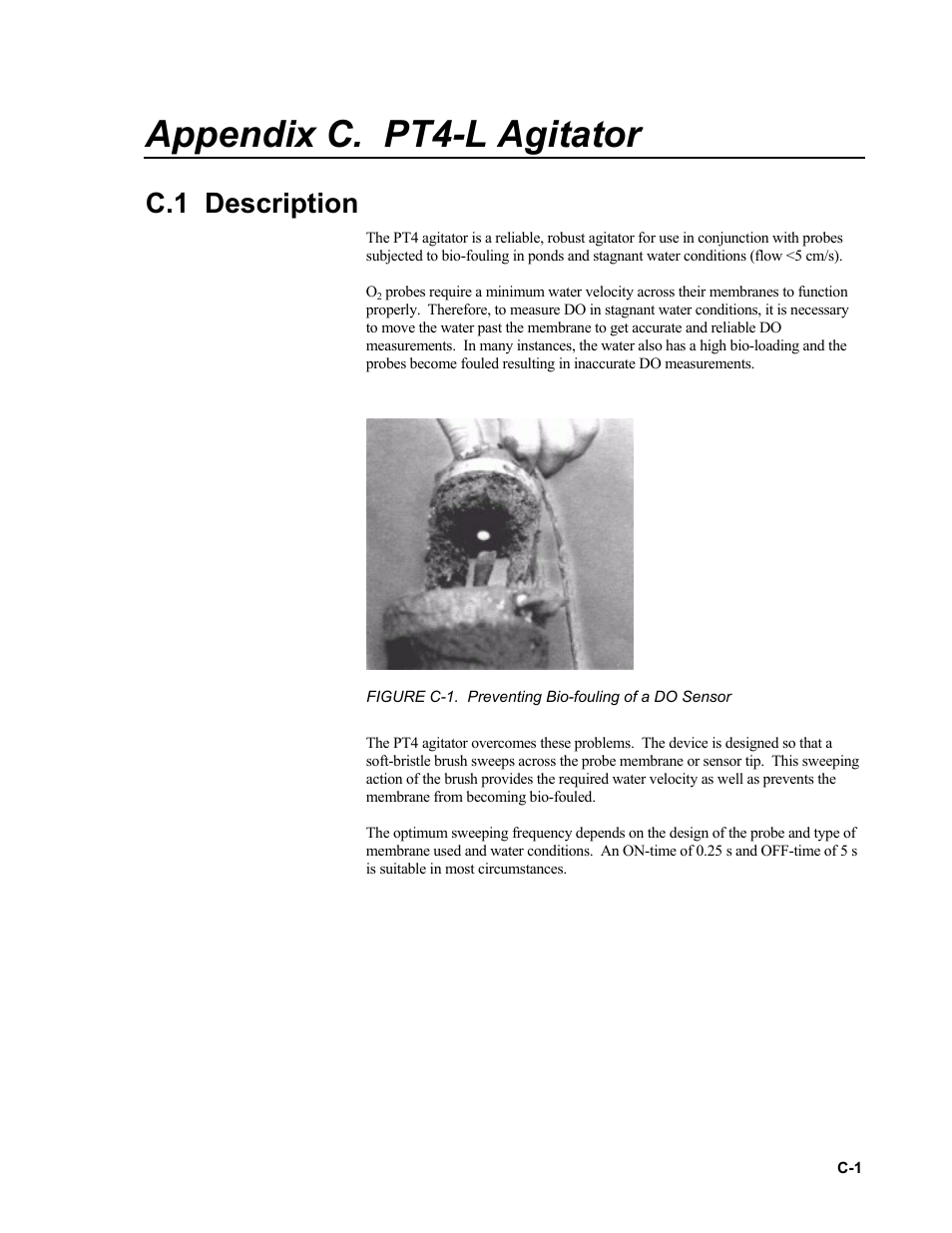 Appendix c. pt4-l agitator, C.1 description, Appendix c | Campbell Scientific CS511 Dissolved Oxygen Probe User Manual | Page 33 / 38
