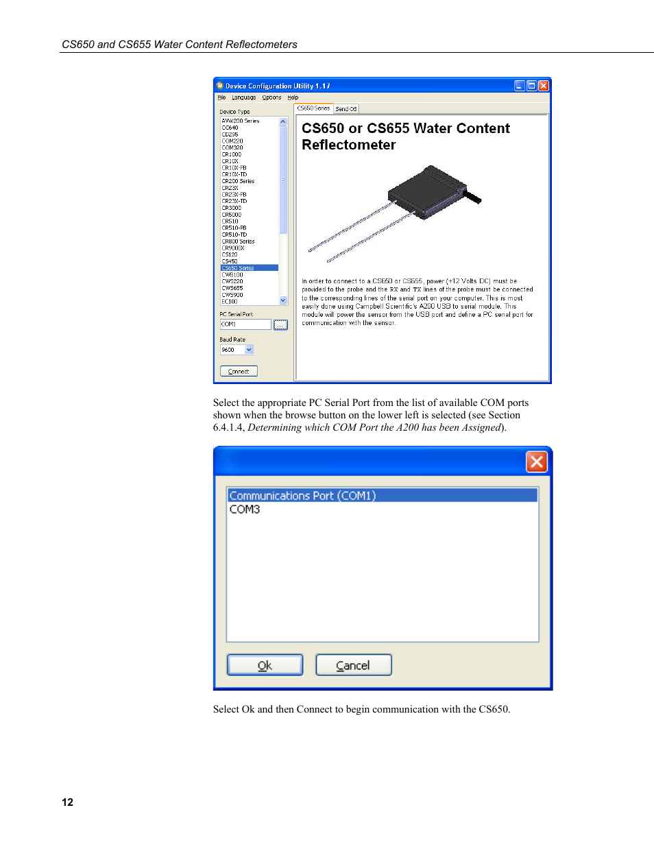Campbell Scientific CS650 and CS655 Water Content Reflectometers User Manual | Page 20 / 56