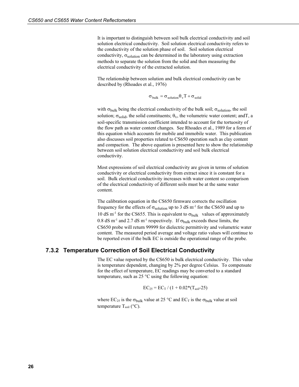 Campbell Scientific CS650 and CS655 Water Content Reflectometers User Manual | Page 34 / 56