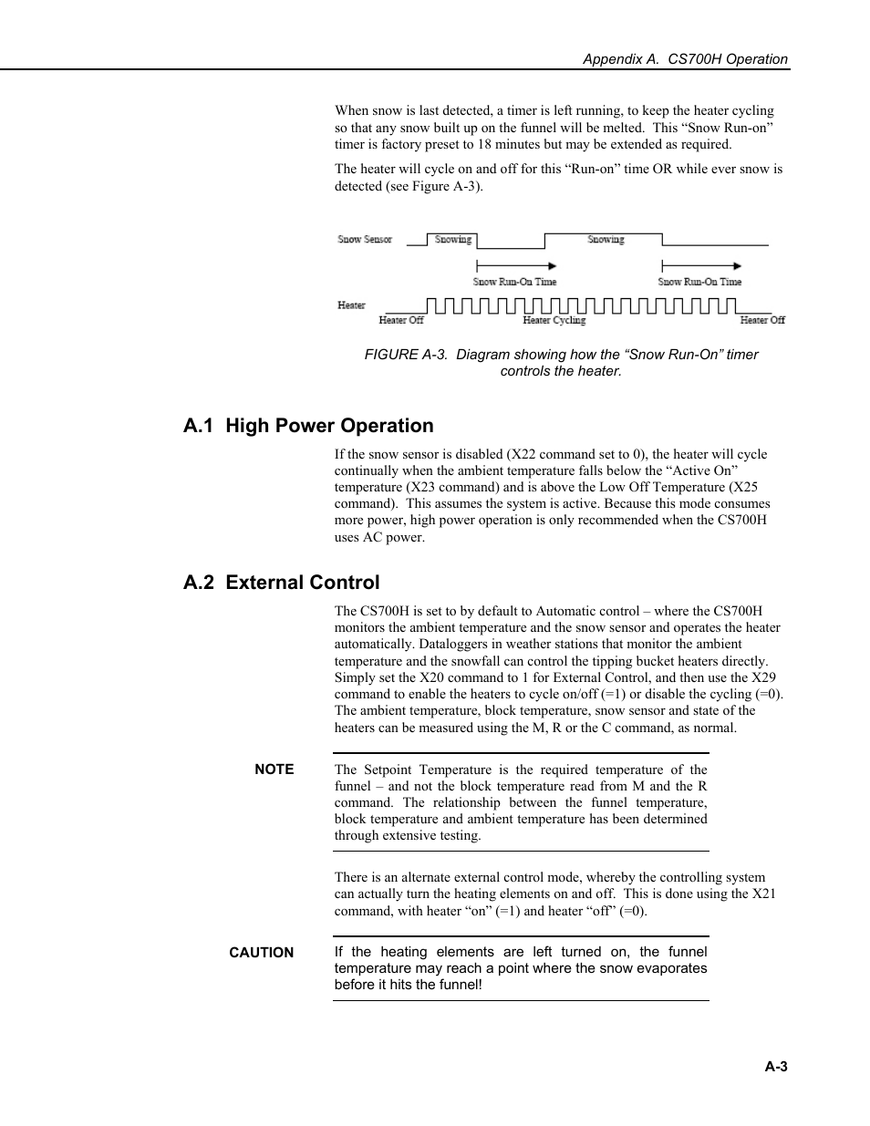 A.1 high power operation, A.2 external control | Campbell Scientific CS700 Tipping Bucket Rain Gage and CS700H Heated Rain Gage User Manual | Page 31 / 42