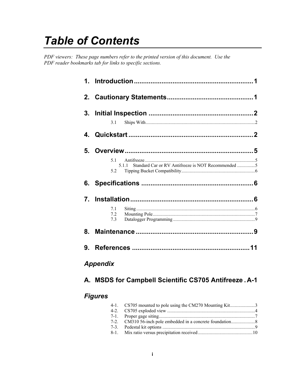 Campbell Scientific CS705 Tipping Bucket Snowfall Adapter User Manual | Page 5 / 28