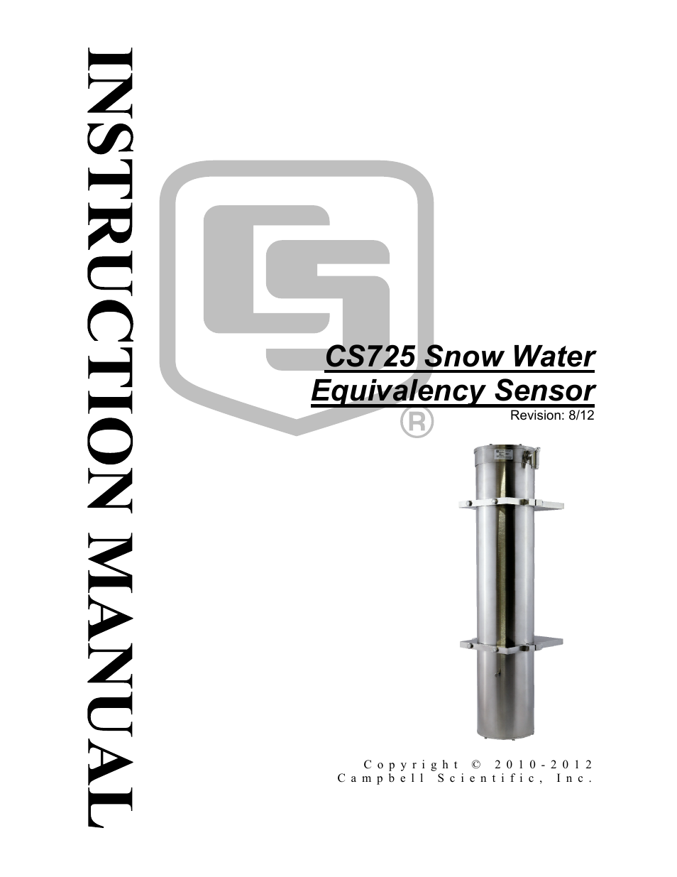 Campbell Scientific CS725 Snow Water Equivalency Sensor User Manual | 48 pages