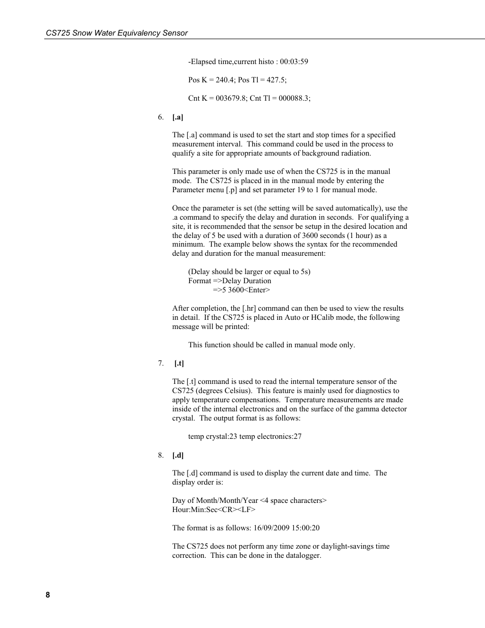 Campbell Scientific CS725 Snow Water Equivalency Sensor User Manual | Page 16 / 48
