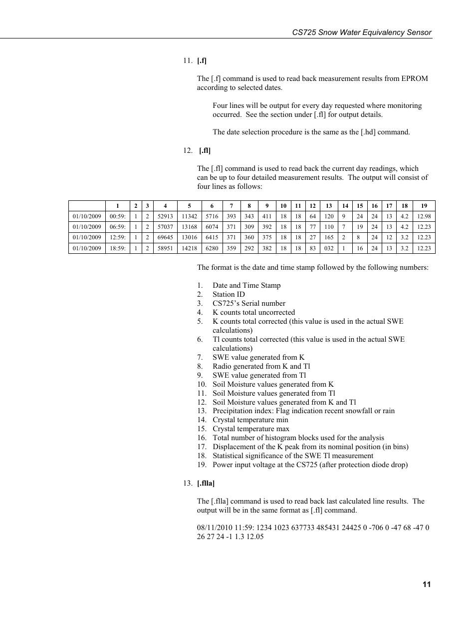 Campbell Scientific CS725 Snow Water Equivalency Sensor User Manual | Page 19 / 48