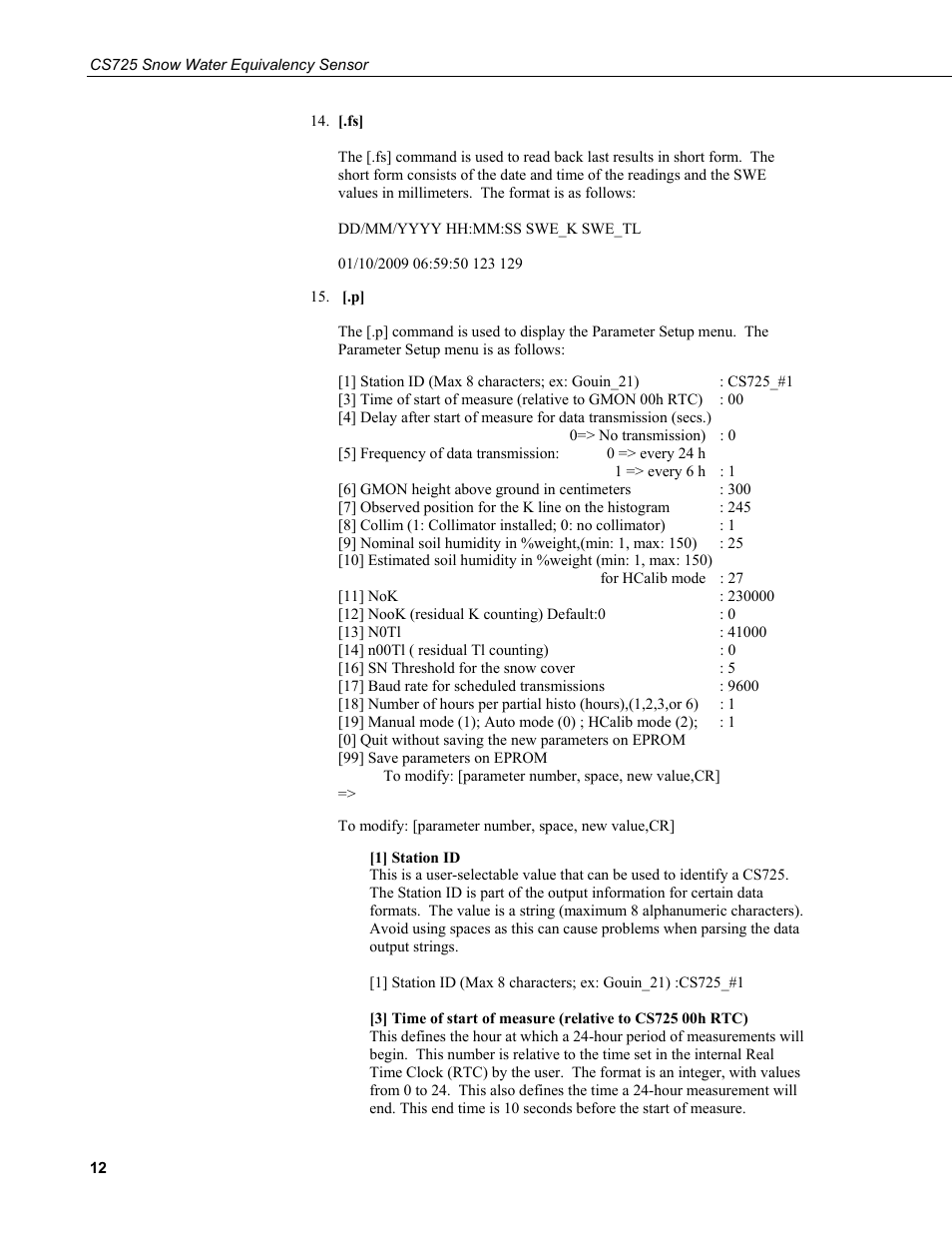 Campbell Scientific CS725 Snow Water Equivalency Sensor User Manual | Page 20 / 48