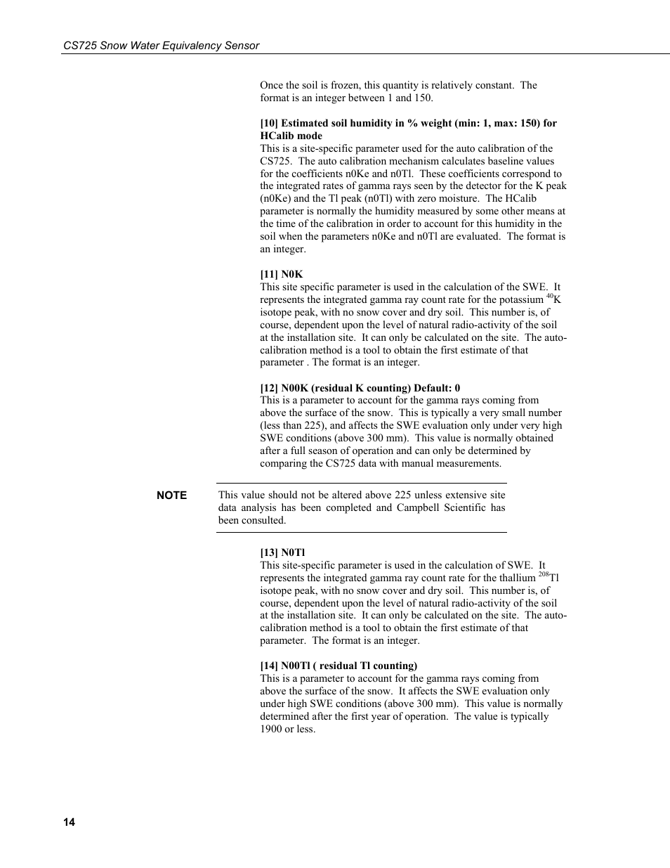 Campbell Scientific CS725 Snow Water Equivalency Sensor User Manual | Page 22 / 48