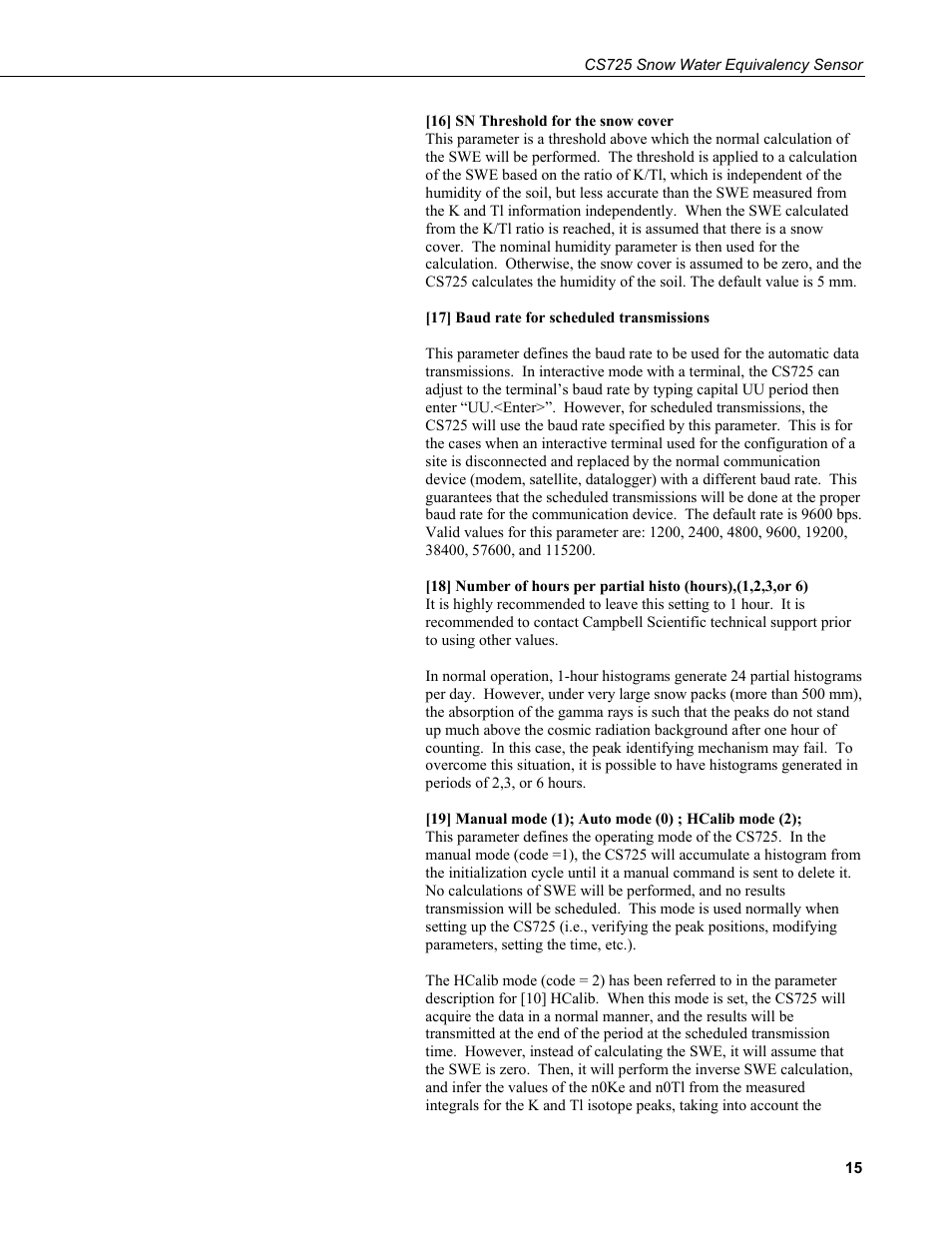 Campbell Scientific CS725 Snow Water Equivalency Sensor User Manual | Page 23 / 48