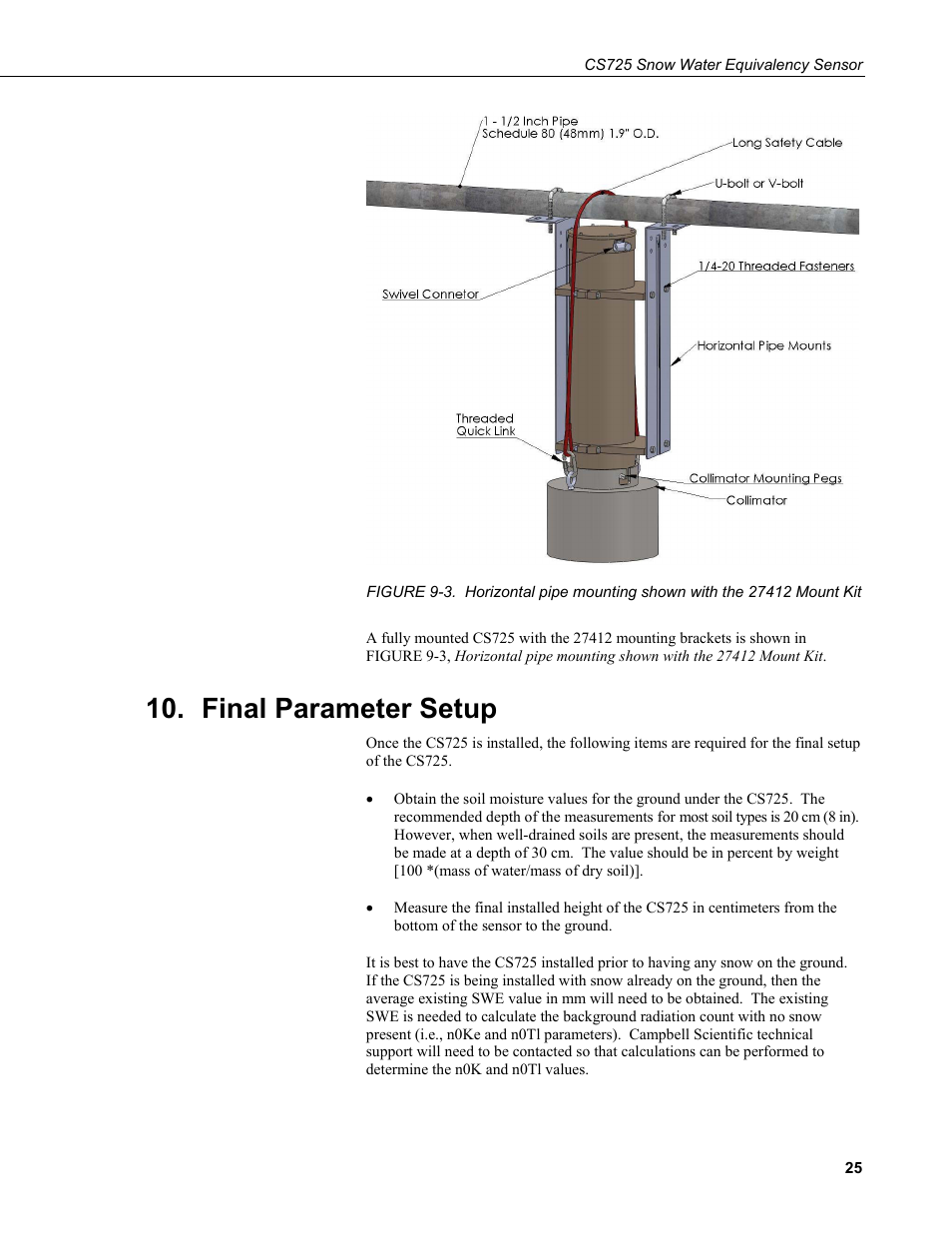 Final parameter setup | Campbell Scientific CS725 Snow Water Equivalency Sensor User Manual | Page 33 / 48