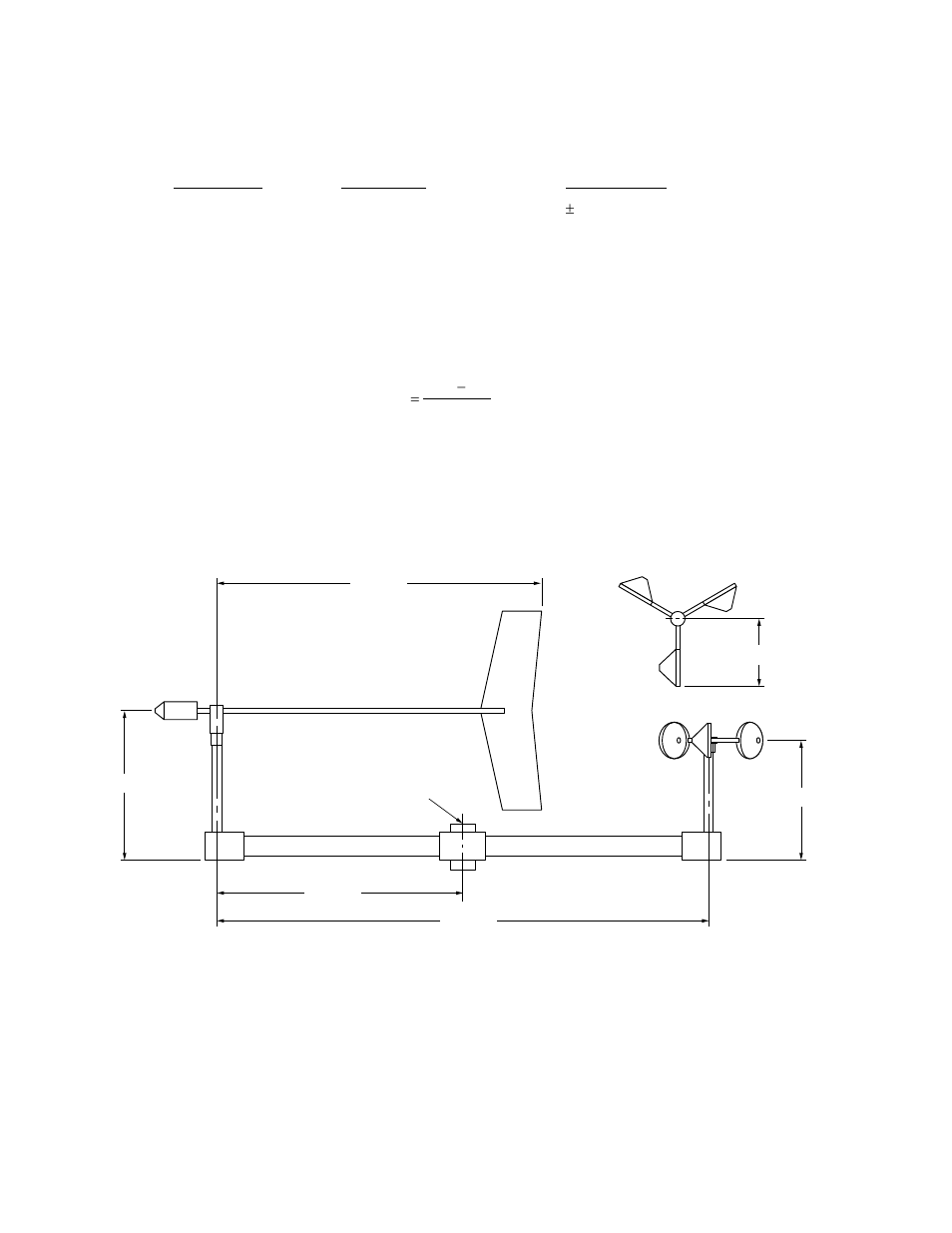 Specifications, 1 performance and electrical specifications, 2 physical dimensions | Campbell Scientific CS800 Climatronics Wind Set User Manual | Page 6 / 12