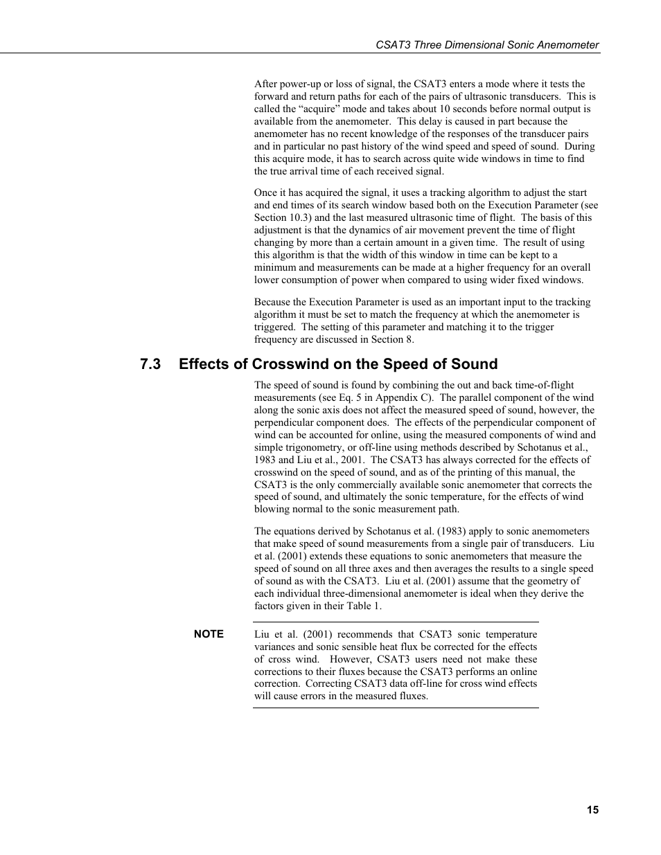 3 effects of crosswind on the speed of sound, Effects of crosswind on the speed of sound | Campbell Scientific CSAT3 3-D Sonic Anemometer User Manual | Page 25 / 74