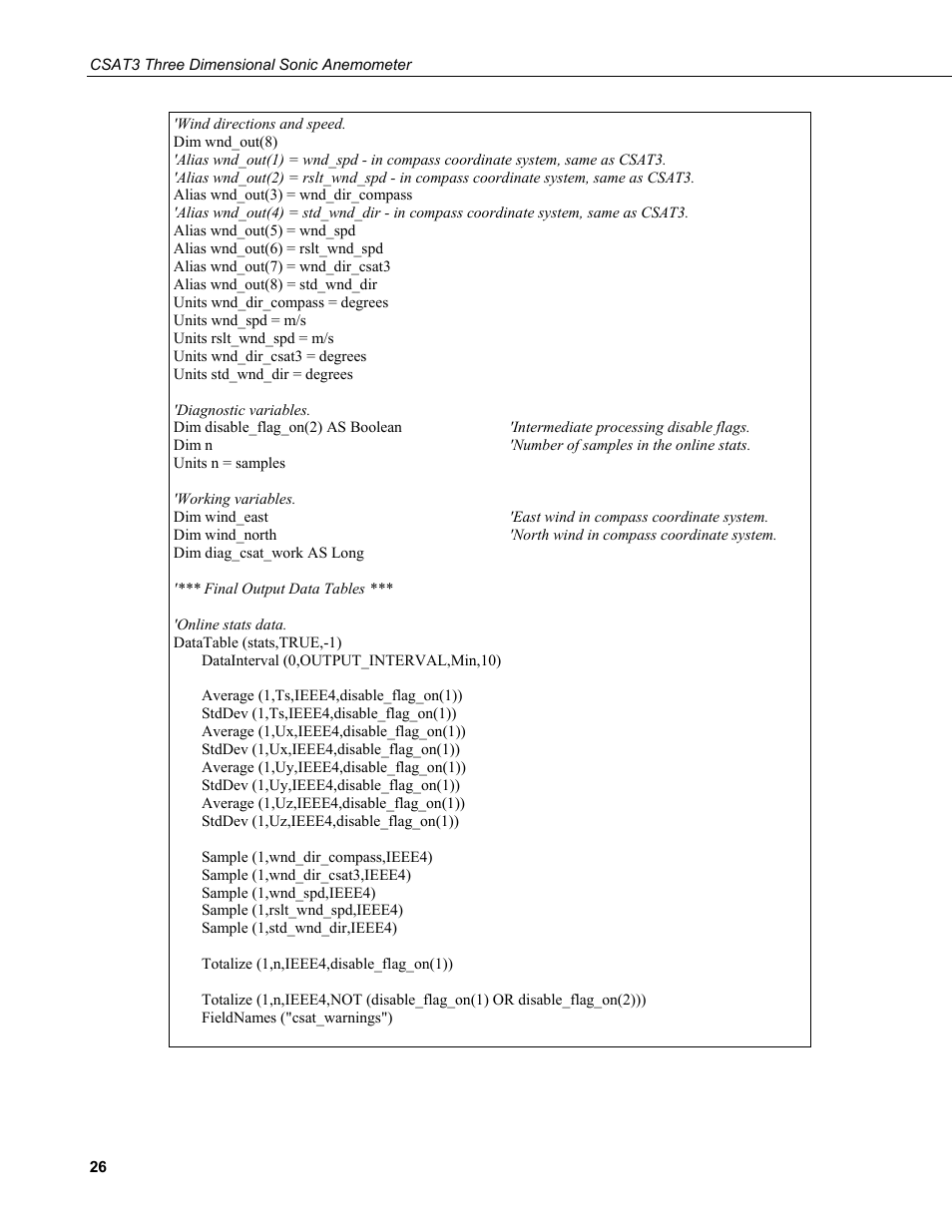 Campbell Scientific CSAT3 3-D Sonic Anemometer User Manual | Page 36 / 74