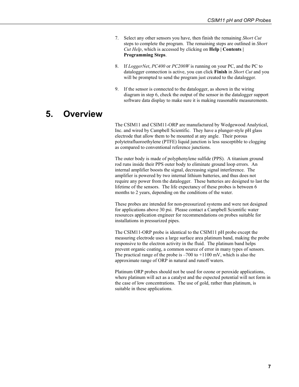 Overview | Campbell Scientific CSIM11 pH and ORP Sensors User Manual | Page 15 / 34