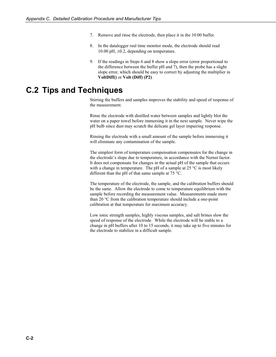 C.2 tips and techniques | Campbell Scientific CSIM11 pH and ORP Sensors User Manual | Page 32 / 34