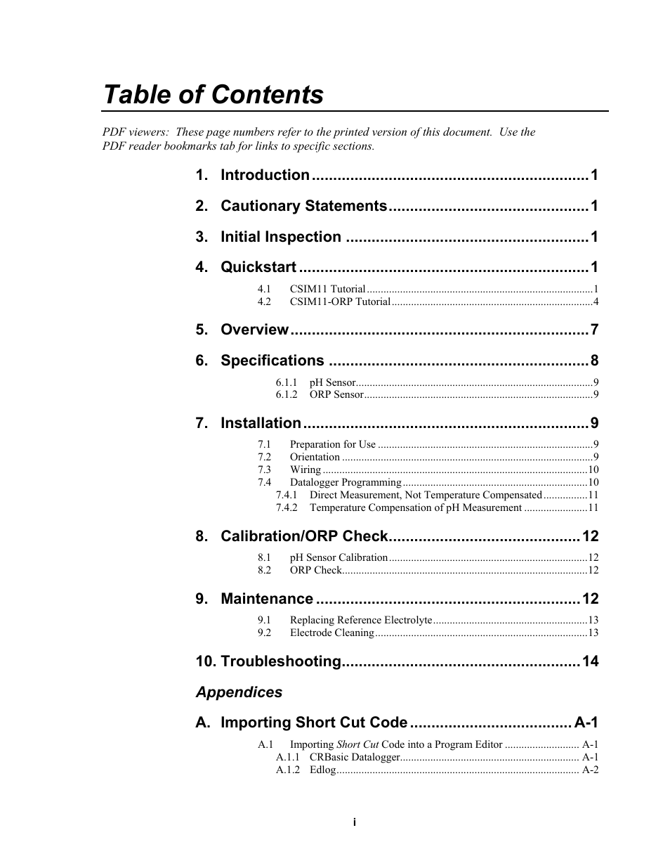 Campbell Scientific CSIM11 pH and ORP Sensors User Manual | Page 7 / 34