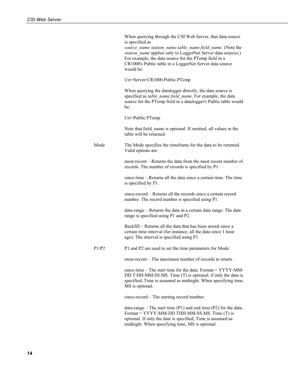Campbell Scientific CSI Web Server User Manual | Page 20 / 34