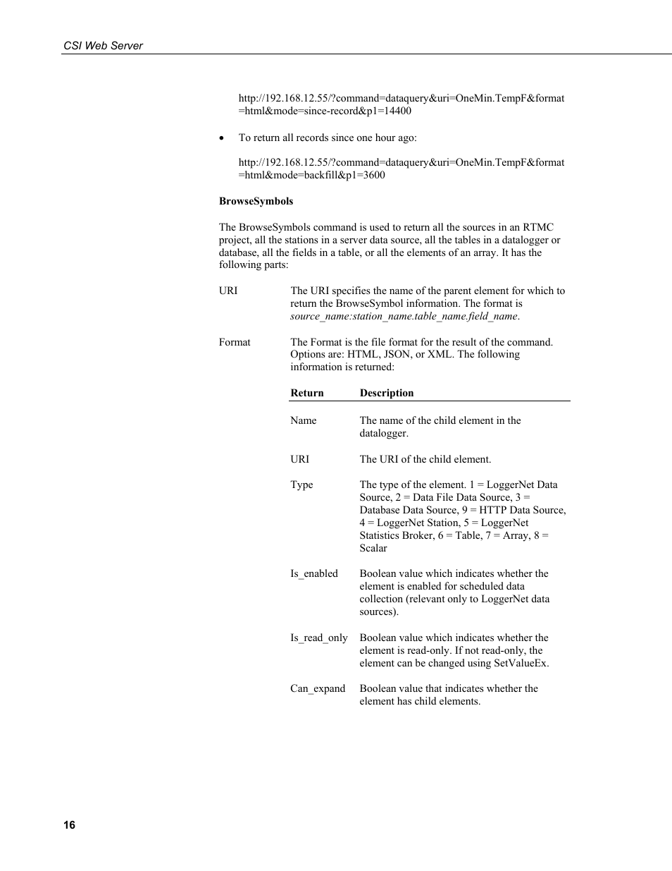 Campbell Scientific CSI Web Server User Manual | Page 22 / 34