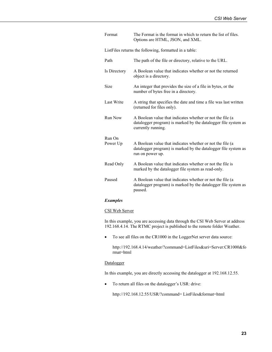 Campbell Scientific CSI Web Server User Manual | Page 29 / 34