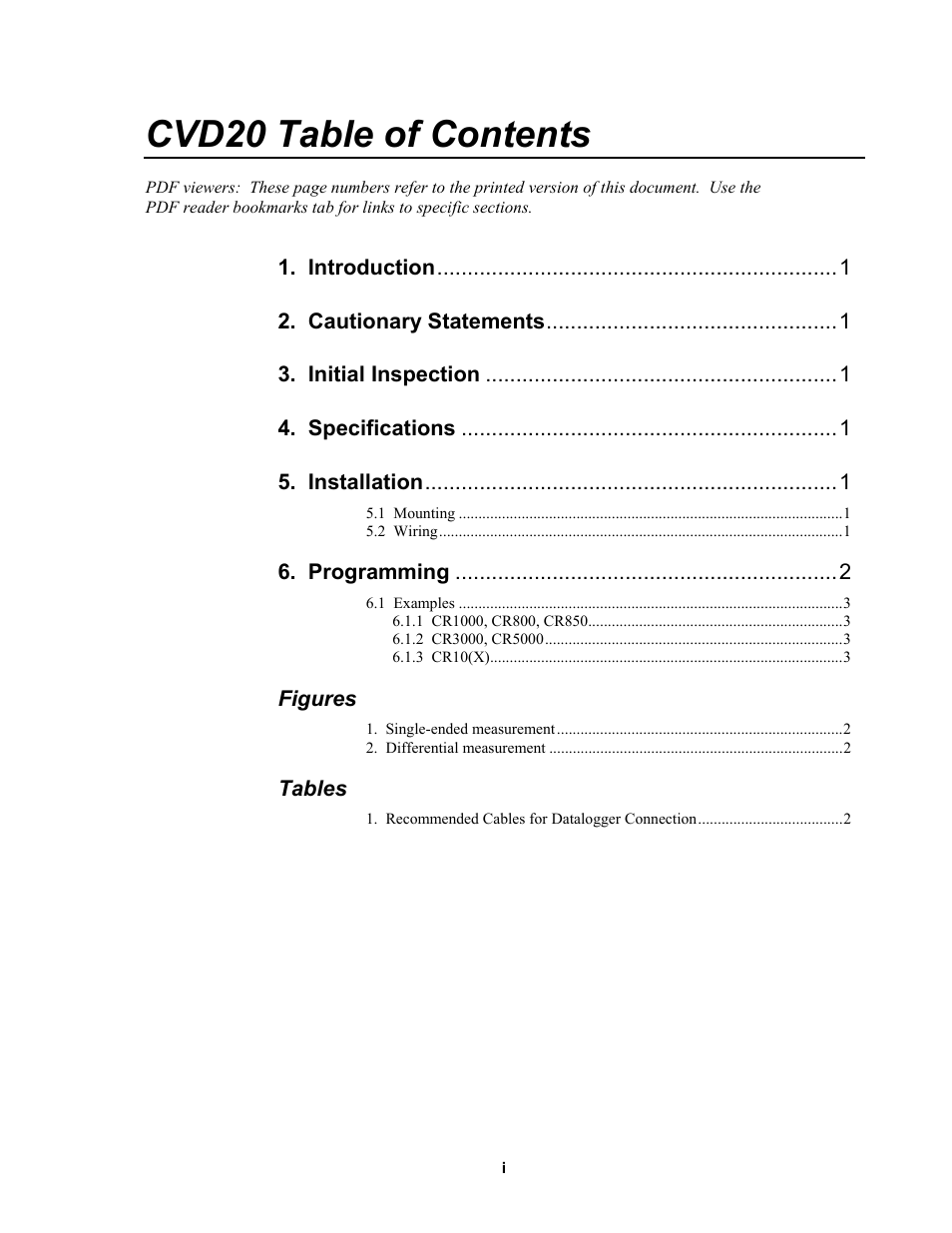 Campbell Scientific CVD20 20:1 Voltage Divider User Manual | Page 5 / 12