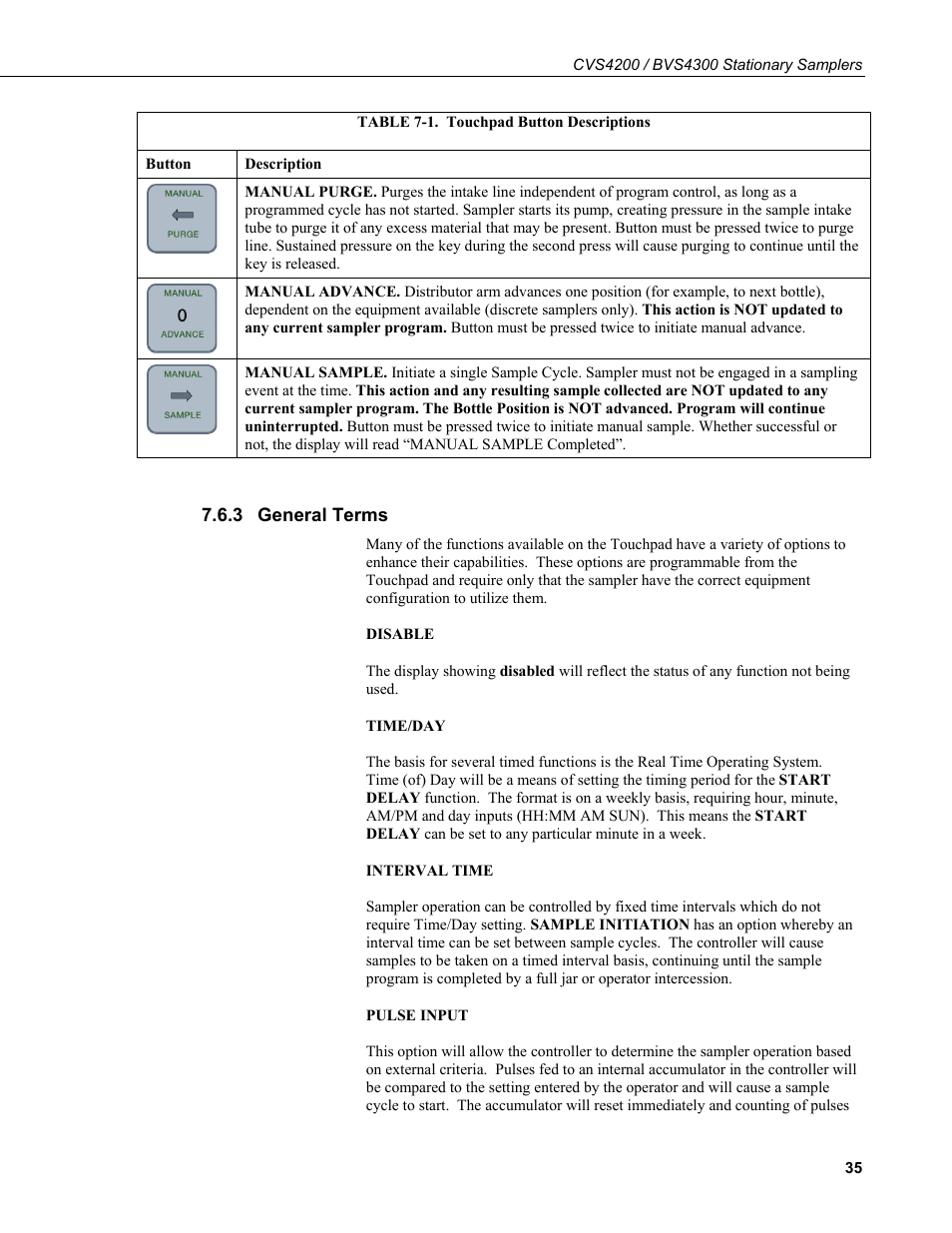 3 general terms, General terms | Campbell Scientific CVS4200 / BVS4300 Stationary Samplers User Manual | Page 43 / 92