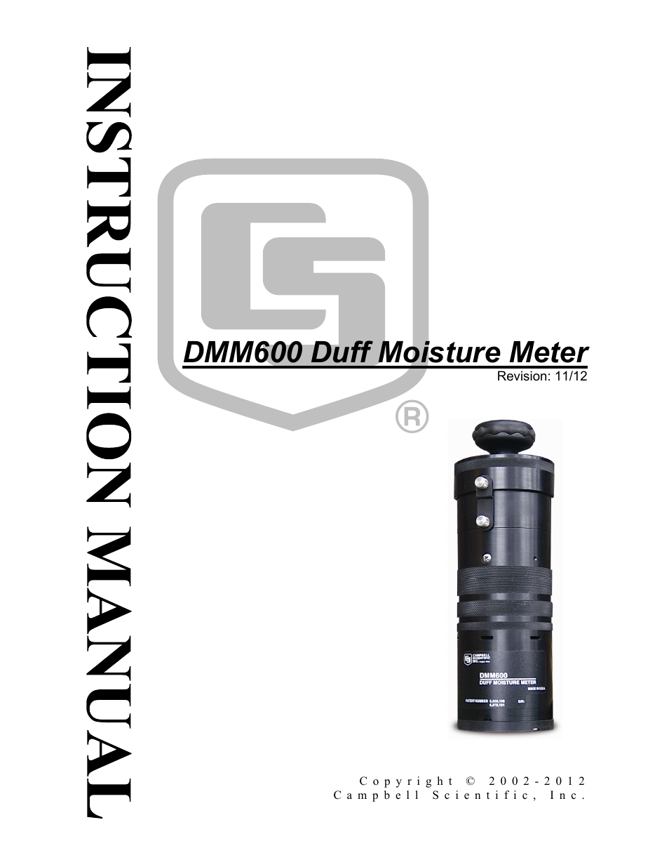 Campbell Scientific DMM600 Duff Moisture Meter User Manual | 26 pages
