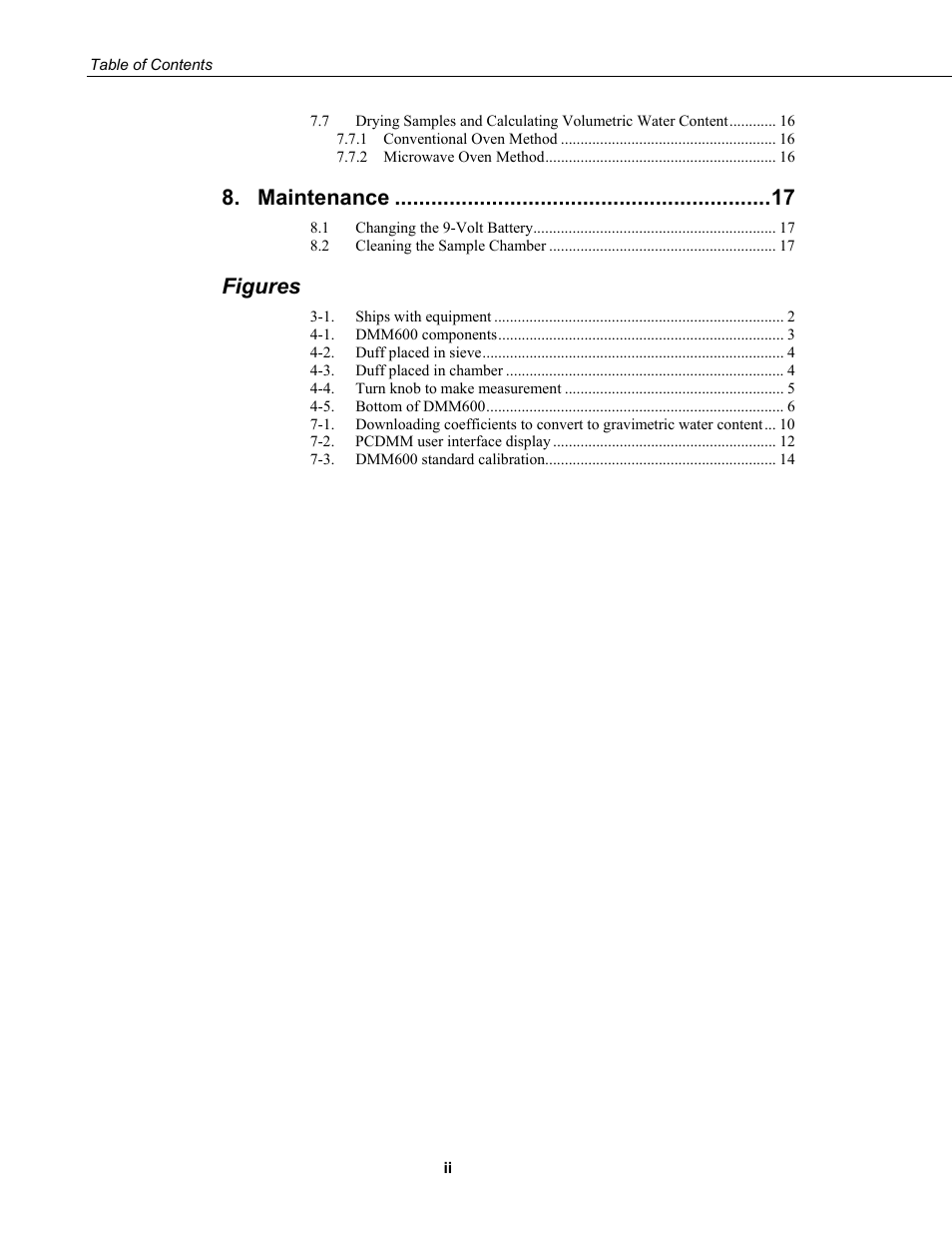 Maintenance, Figures | Campbell Scientific DMM600 Duff Moisture Meter User Manual | Page 6 / 26