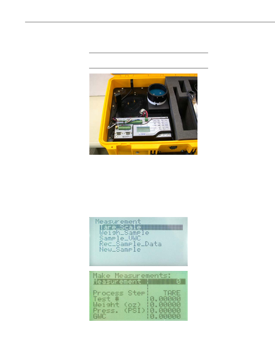 1 tare scale | Campbell Scientific DOT600 Roadbed Water Content Meter User Manual | Page 12 / 28