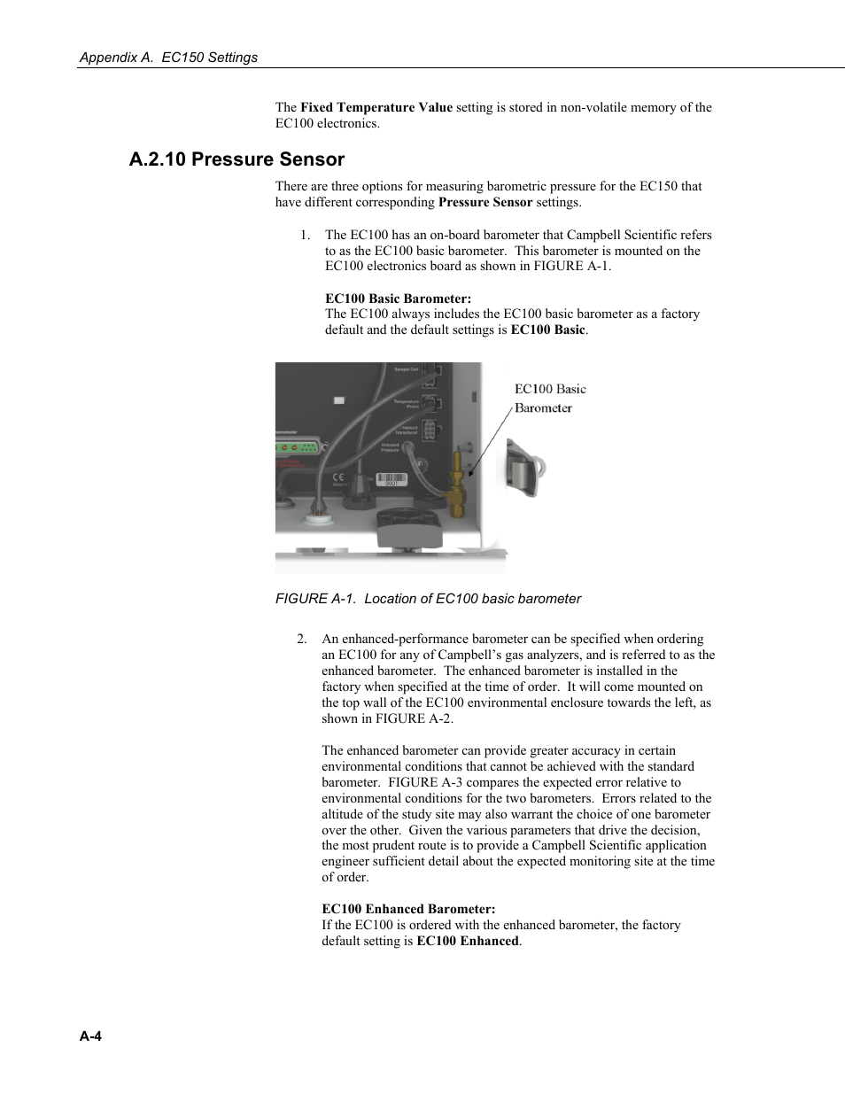 A.2.10 pressure sensor, A.2.10 | Campbell Scientific EC150 CO2 and H2O Open-Path Gas Analyzer and EC100 Electronics with Optional CSAT3A 3D Sonic Anemometer User Manual | Page 52 / 86