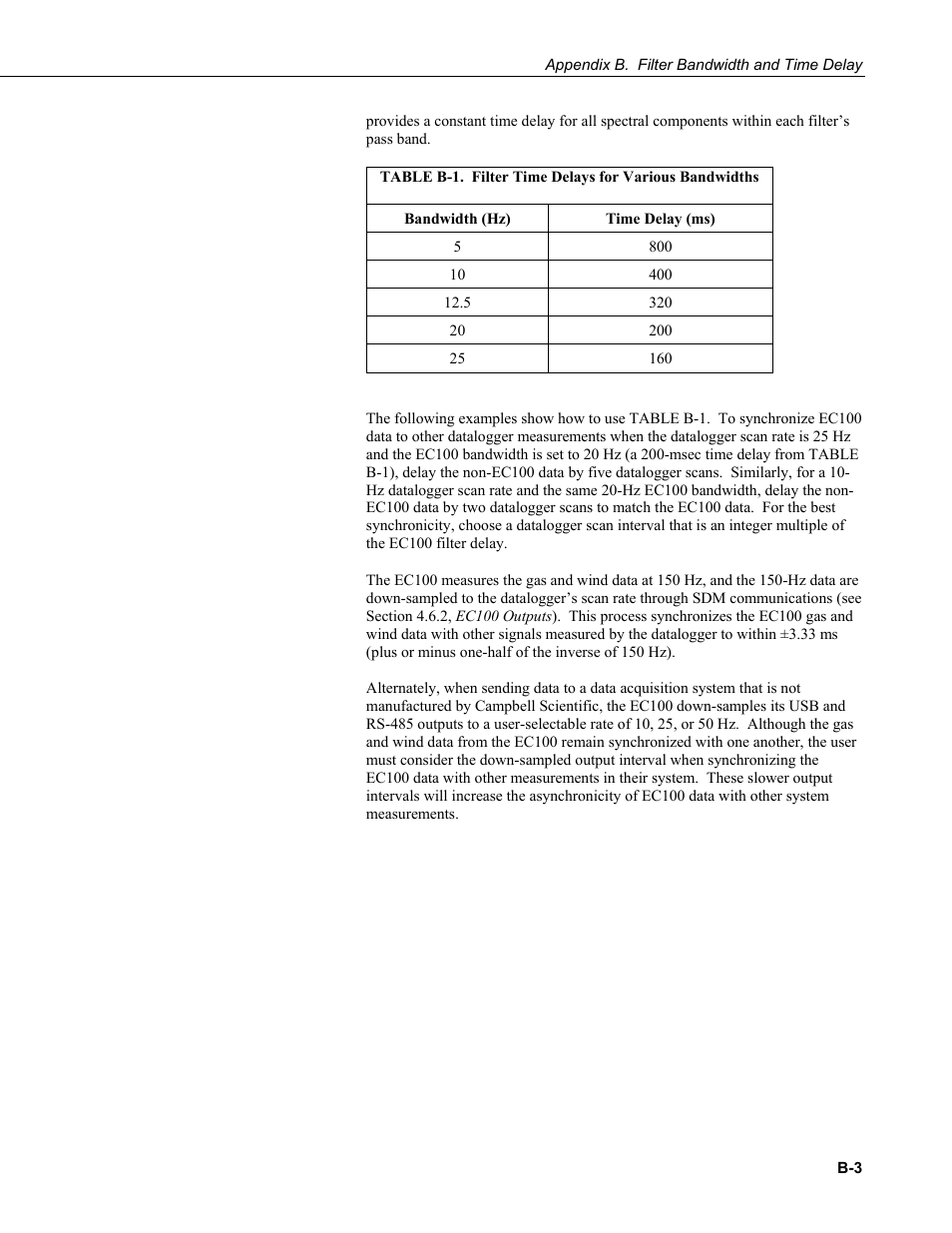 Campbell Scientific EC150 CO2 and H2O Open-Path Gas Analyzer and EC100 Electronics with Optional CSAT3A 3D Sonic Anemometer User Manual | Page 63 / 86