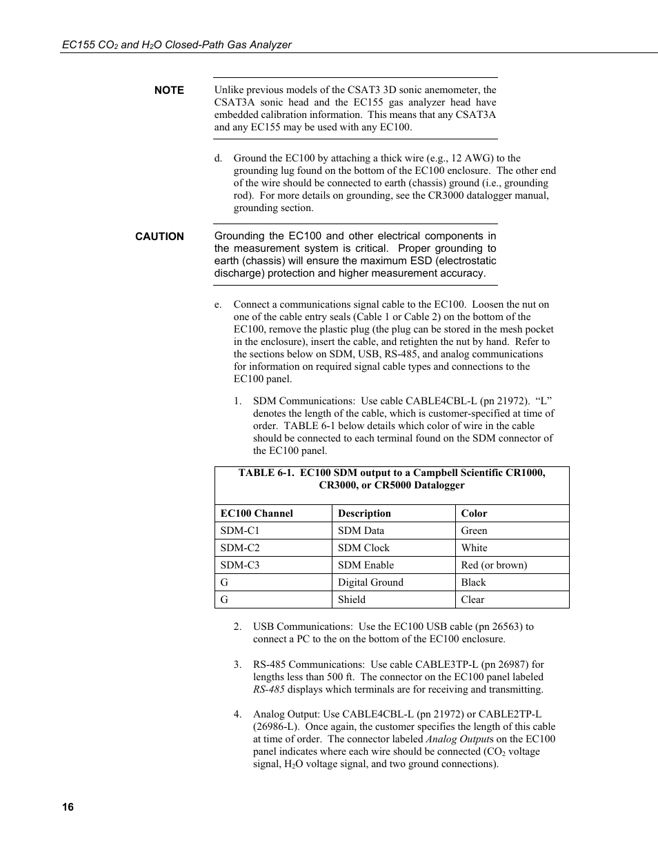 Or cr5000 datalogger | Campbell Scientific EC155 CO2 and H2O Closed-Path Gas Analyzer and EC100 Electronics with Optional CSAT3A 3D Sonic Anemometer User Manual | Page 26 / 70